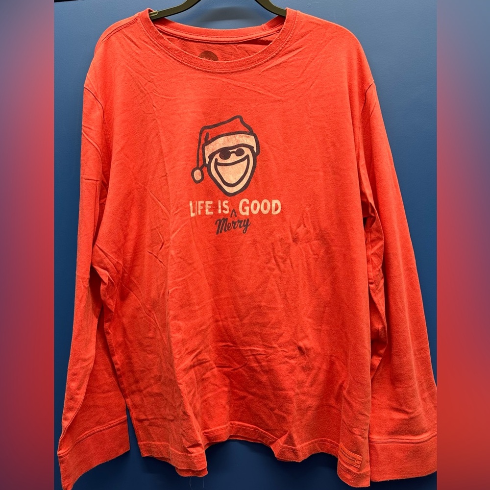 Life is good Xmas Santa long sleeve T